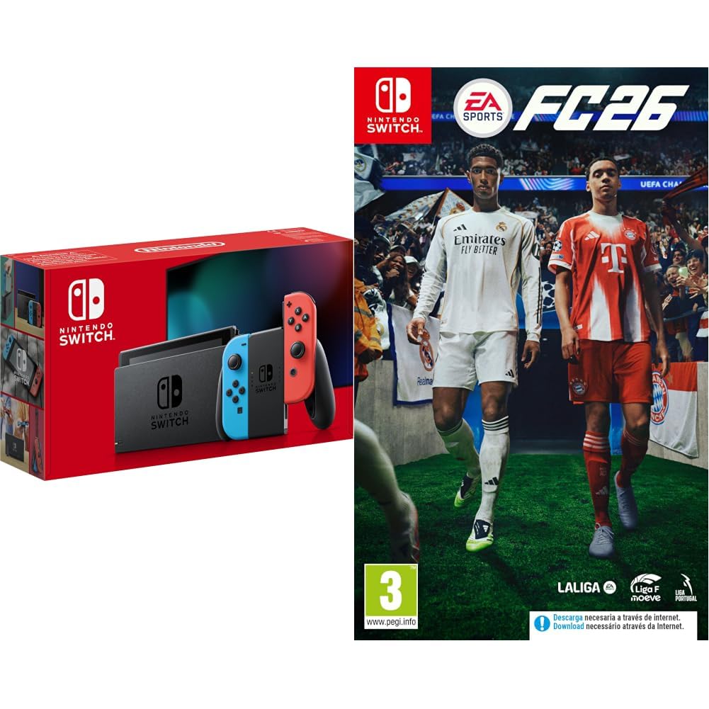 Nintendo Consola Switch - Color Azul Nen/Rojo Nen + EA SPORTS FC 26 Standard Edition Switch | Videojuegos | Castellano