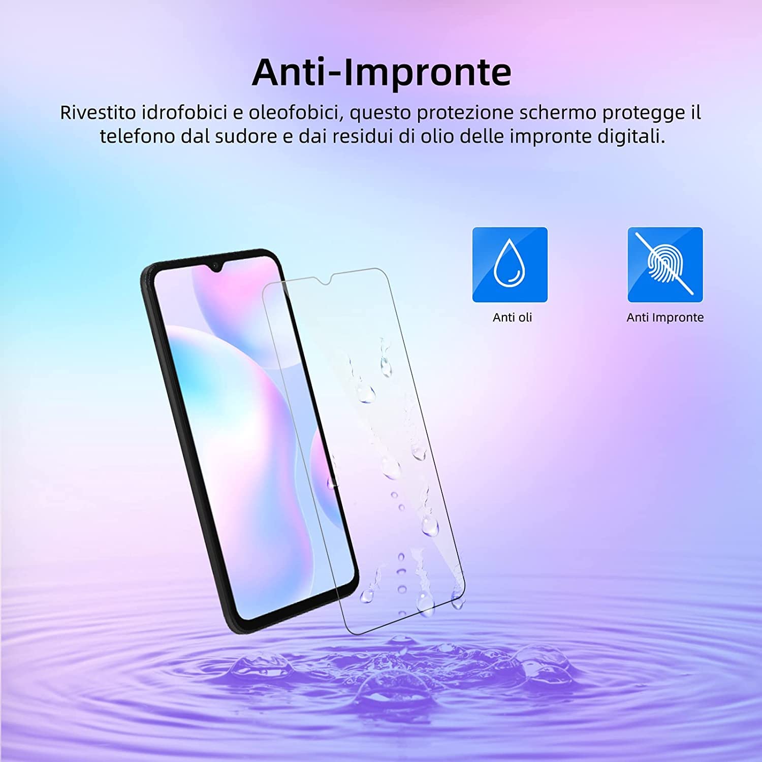 Vetro Temperato Antiurto Antigraffio 2 Pezzi Vetro Temperato 9H Per Xiaomi Redmi E POCO - Anti-Graffio E Anti-Impronte Vetro Temperato Anti Graffi 2 Pezzi