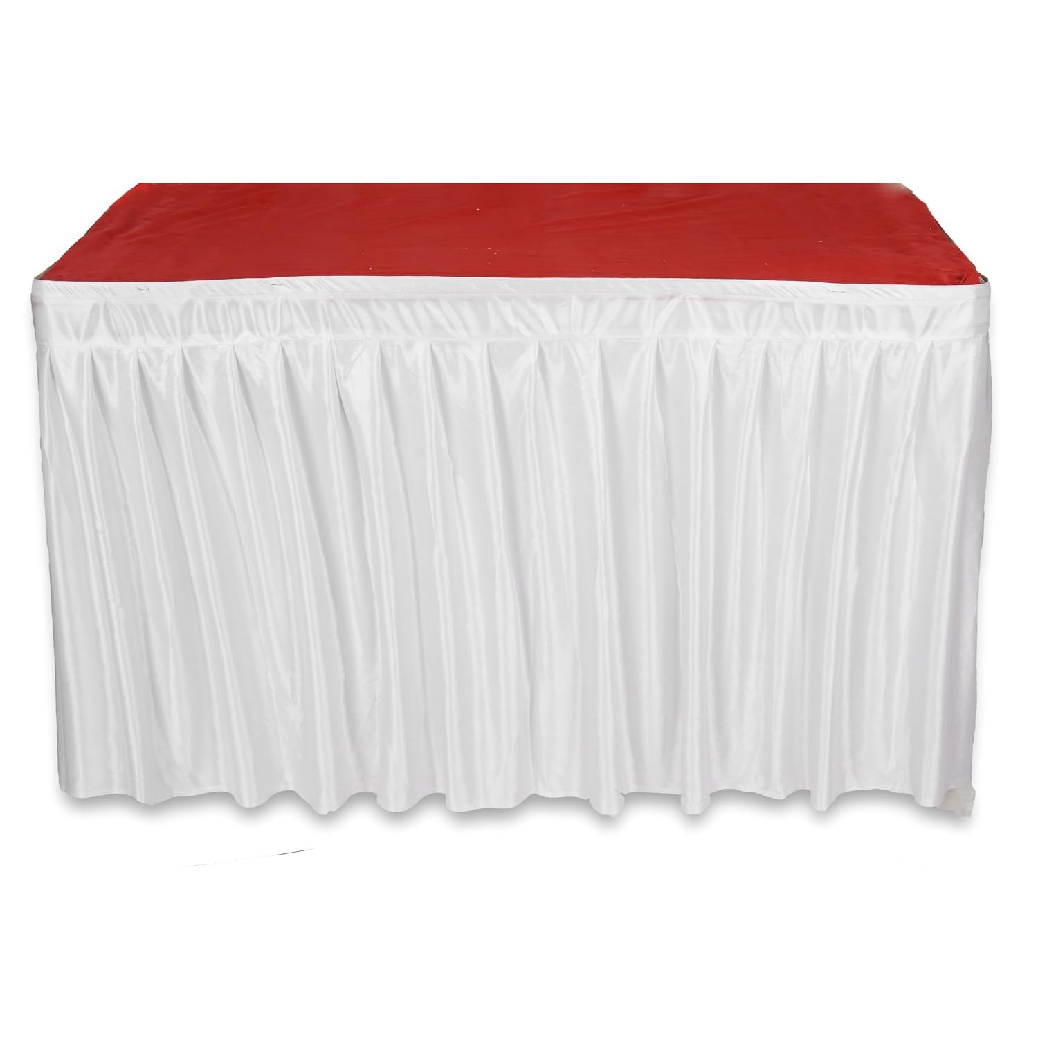 Ganpati Decoration Table Jhalar White for Home, Festival and Special Ganesh Chaturthi Decoration Use/Only Table Cloth Jhalar (Size Length 10 Feet and Height 2.5 Feet)-image-13