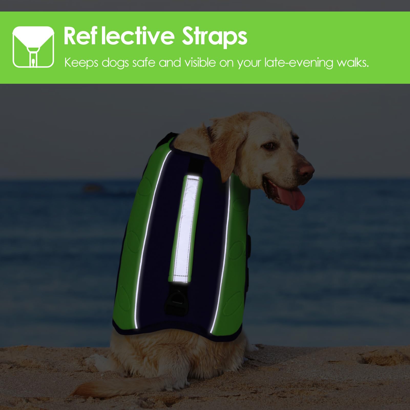 AOFITEE Ripstop Gilet de Sauvetage réfléchissant pour Chiens de Petite, Moyenne et Grande Taille - pour la Natation, la Navigation de Plaisance, Gilet de Sauvetage réglable avec poignée de Sauvetage