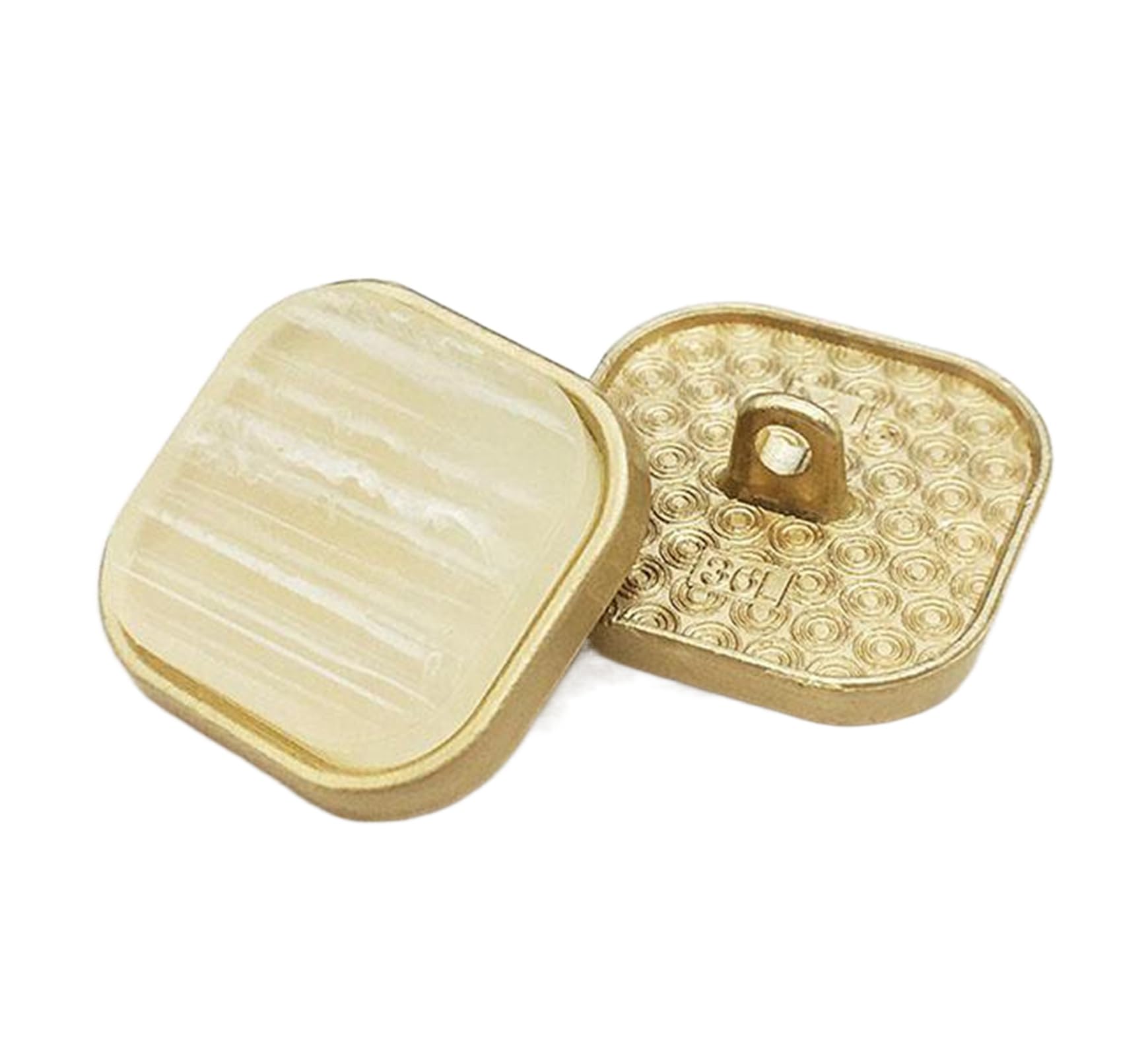 Buttons Square Imitation Marble Button Coat Ladies Top Clothes Decorative Buttons, Stripes, 20mm (5 Pieces)