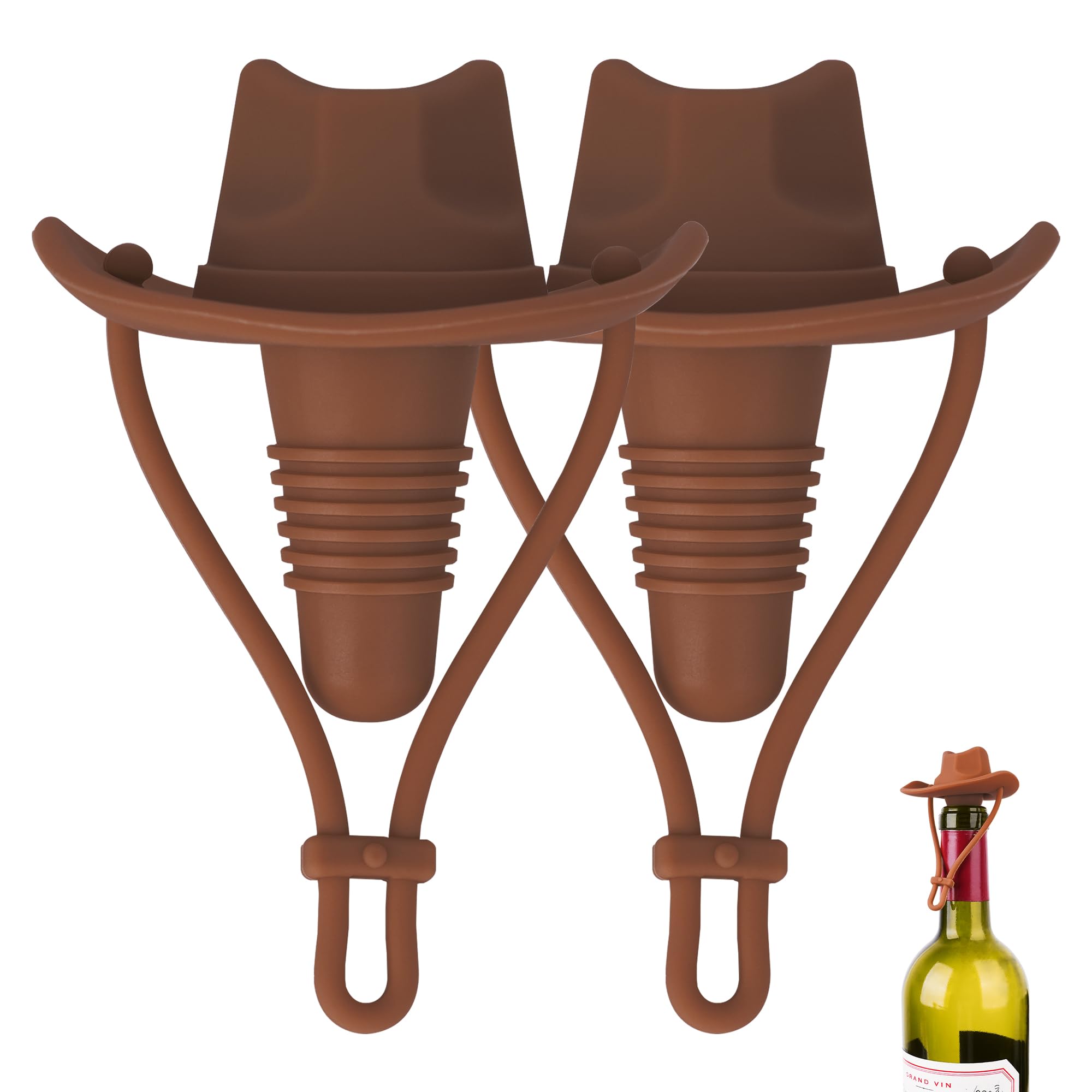 Bouchon de bouteille en silicone style cowboy, une idée cadeau drôle pour papa et amis