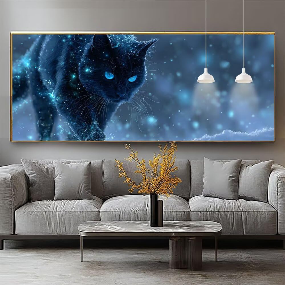 Malarstwo diamentowe dla dorosłych i kotów, malarstwo diamentowe, mały, 60 x 120 cm, zestaw do majsterkowania dla dzieci od 12 lat, pełne diamentowe płótno, zestaw do majsterkowania, dekoracja 0