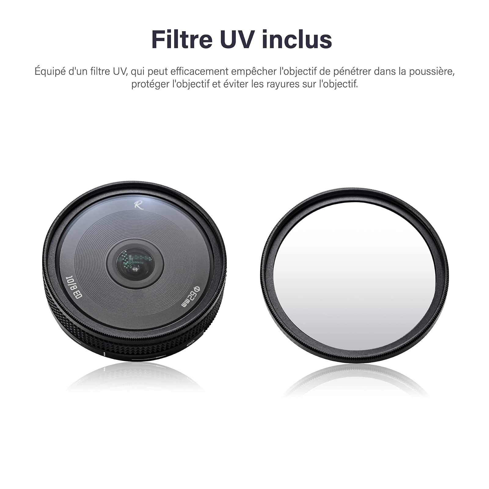 AstrHori 10 mm F8 II ultraszerokokątna soczewka typu rybie oko, ręczny obiektyw APS C z lusterkiem filtrującym UV, kompatybilny z aparatami bezlusterkowymi Leica/Panasonic/Sigma L-Mount TL, TL2 itd