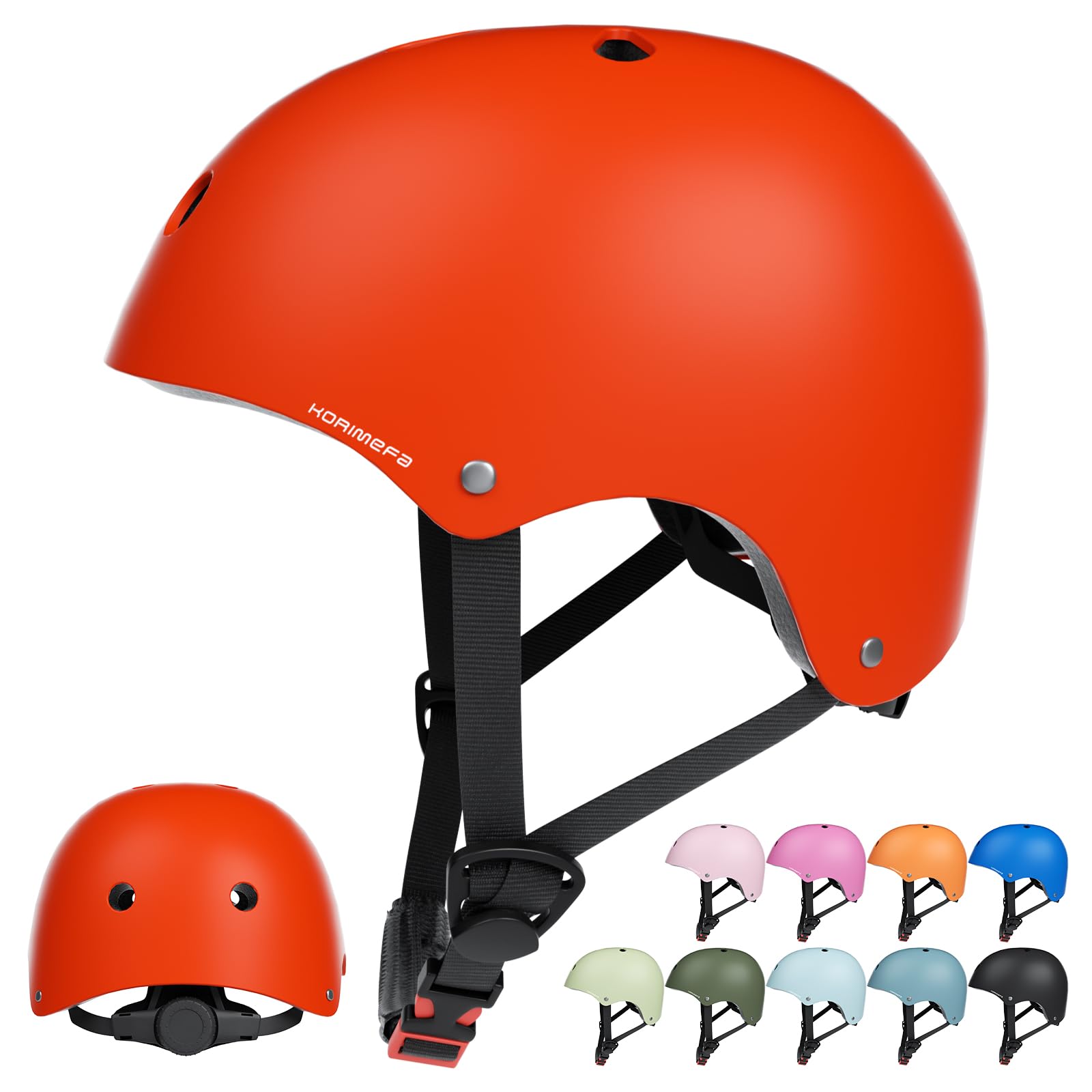 KORIMEFA Casco da Bici per Bambini Casco Protettivo Ideale per Bambini Leggero ma più Sicuro Anche per Skateboard, Monopattino, Pattini a Rotelle per 3-13 Anni Ragazzi Donna