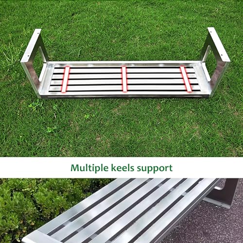Banc de jardin extérieur 2 places en acier noir format compact 1m - 4