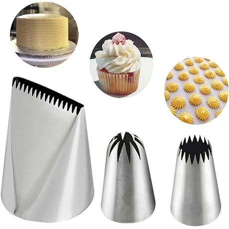 Large Piping Tips for Cake Decorating Set