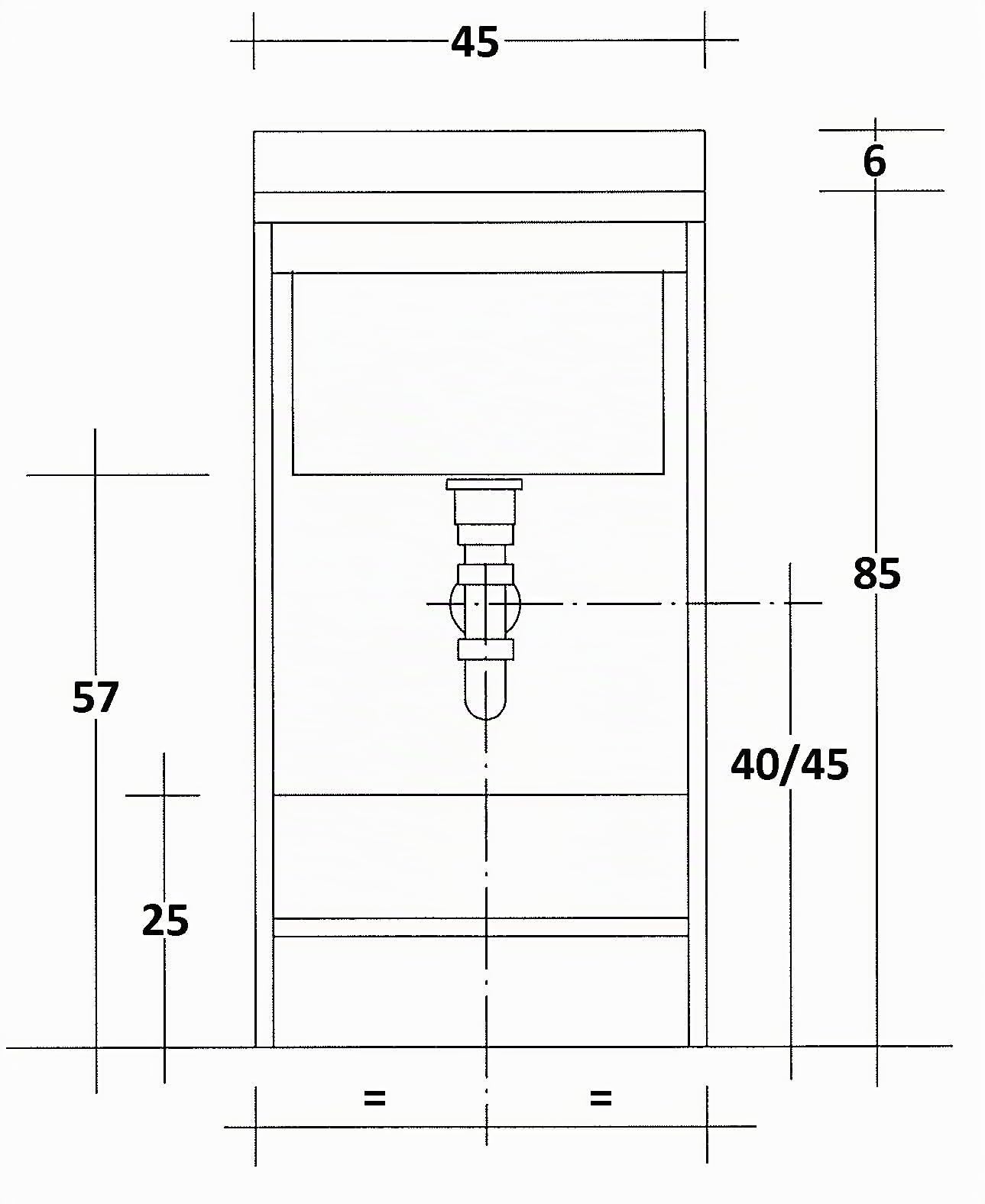 Montegrappa Mobile Lavatoio 45x50x85cm Anta ASSE in Termoplastico Marella Bianco Destra