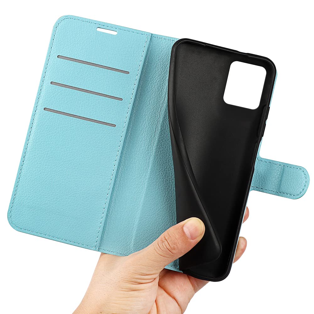 Custodia Portafoglio Per Motorola Moto G32 - Copertina In Pelle Con Cane E Gatto | Antiurto Con Slot Carte E Supporto Magnetico, Blu - 4