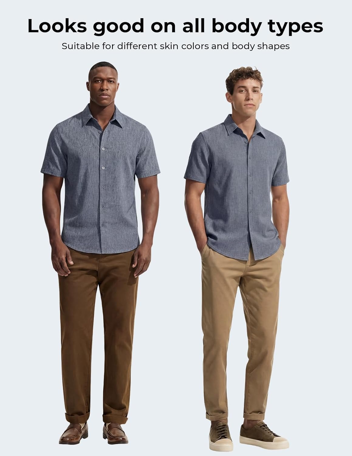 PJ PAUL JONES Mens Button Down Short Sleeve Shirt Casual Linen Summer Beach Vacation Shirts for Men - Image 6