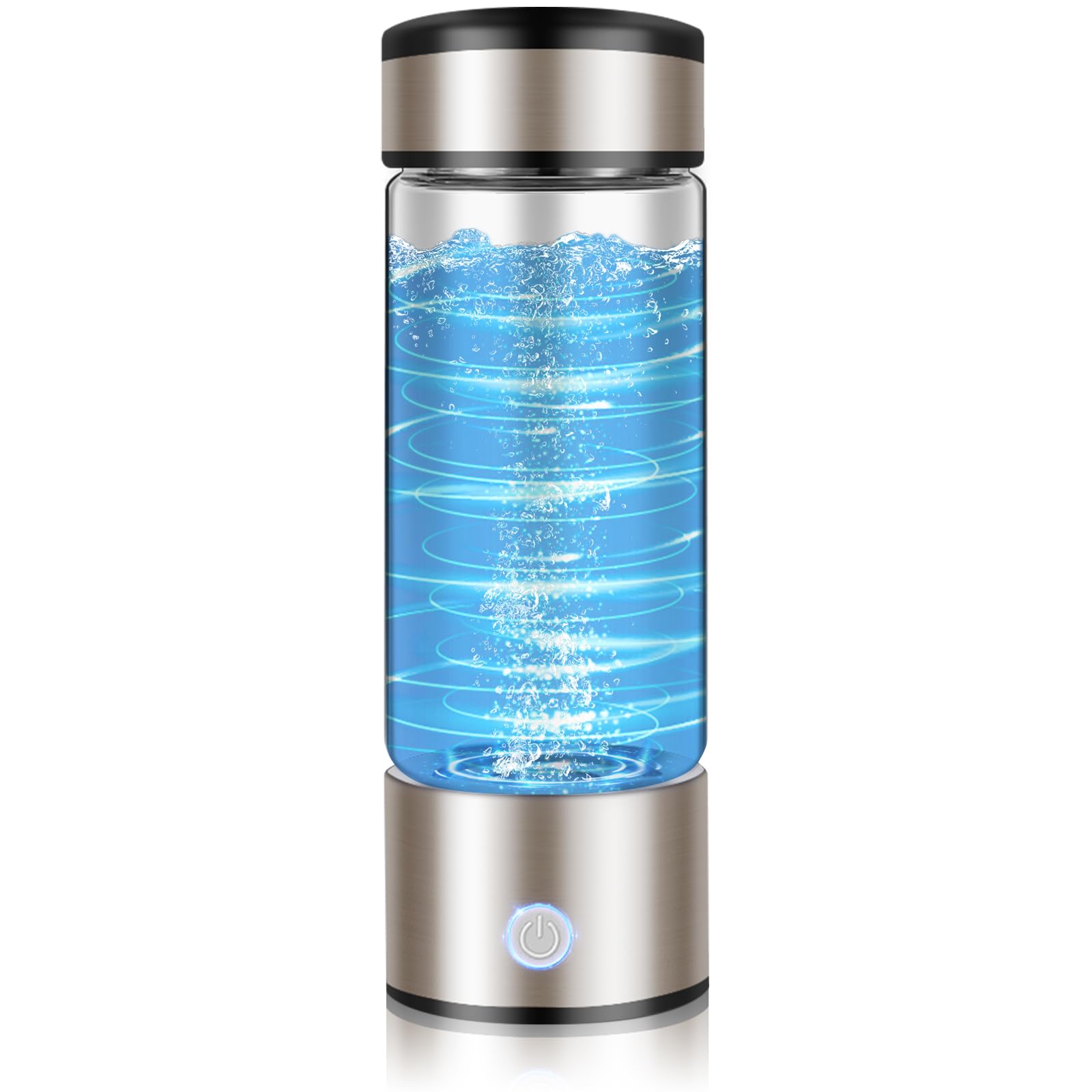 Hydrogen Water Bottle 420 ml Ionized Water Generator SPE/PEM Technology 3 Minute Rapid Electrolysis Leakproof Hydrogen Water Machine for Metabolism/Improve Sleep/Anti Aging Hydrogen Bottle