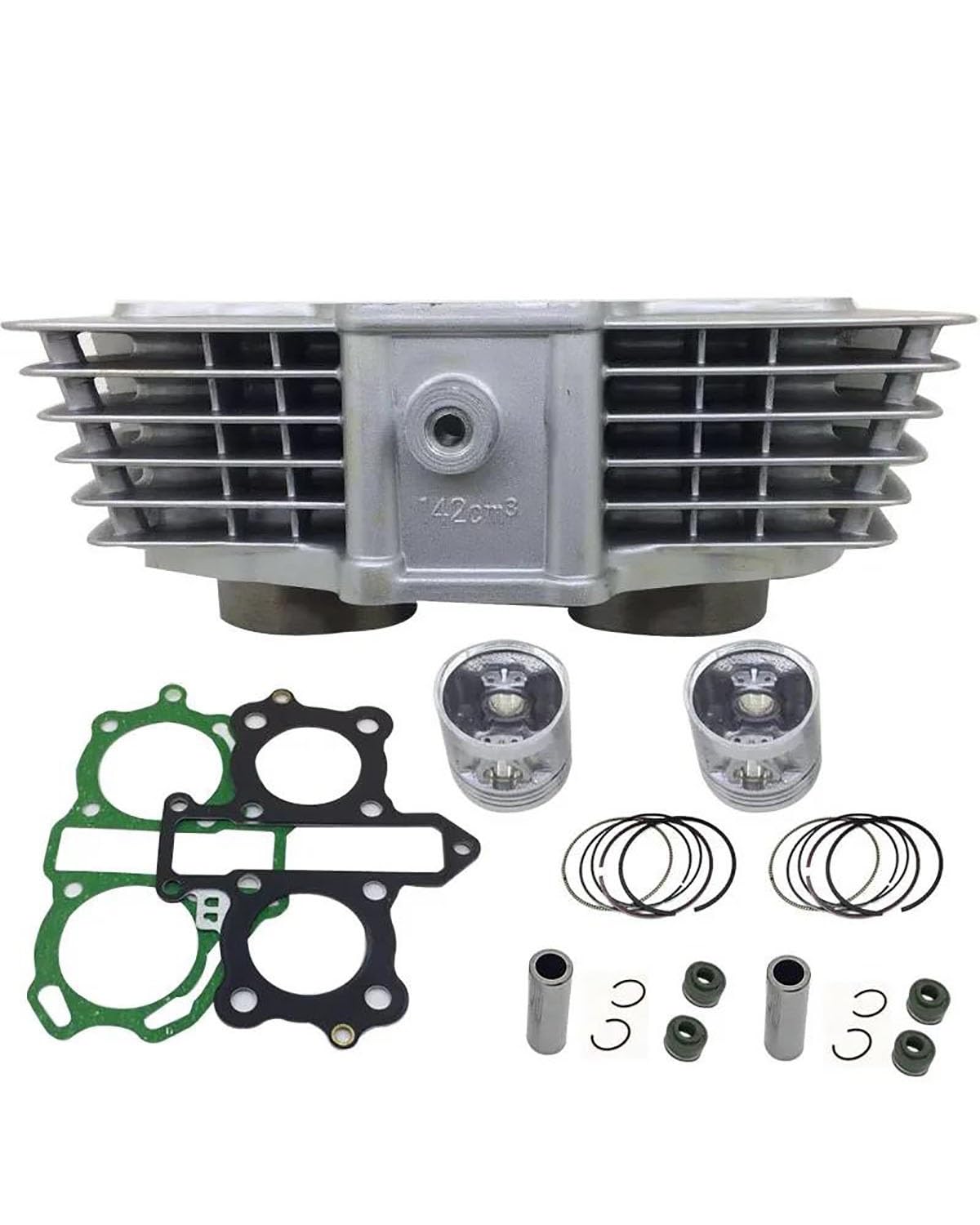Kit D'Anneau Piston Kit Cylindre Moto Pour CB125 TWIN CM125 125cc, Mise À Niveau CBT150 150cc | Kit cylindre de moto CA125 CBT125 247FMJ CB125T, 44mm/47mm, broche 13mm(CBT150 silver 47mm)
