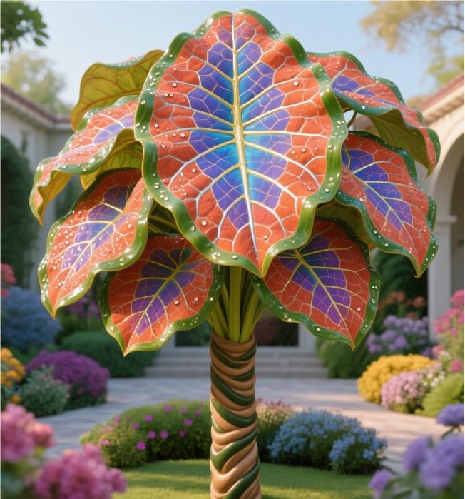 Elephant Ear Bulbs Plant Now, Tropical Style, Giant Plants, Surprise Growth, Garden Decoration, No Watering Required, Easy to Maintain-15 Bulbs-E
