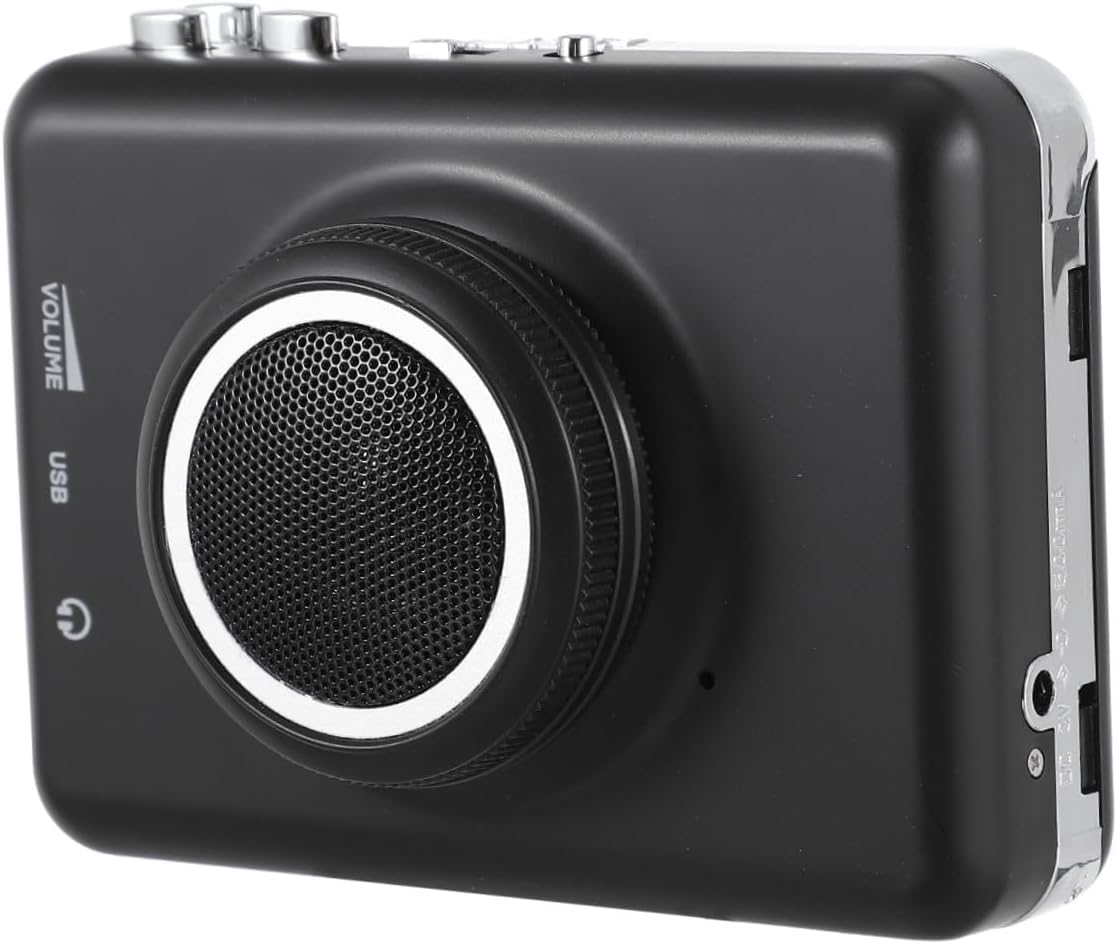 KOMBIUDA Cassette to Converter with Speaker Portable Digital Music Player for Tapes Audio Digital Converter for Compatible with Headphones and Speakers