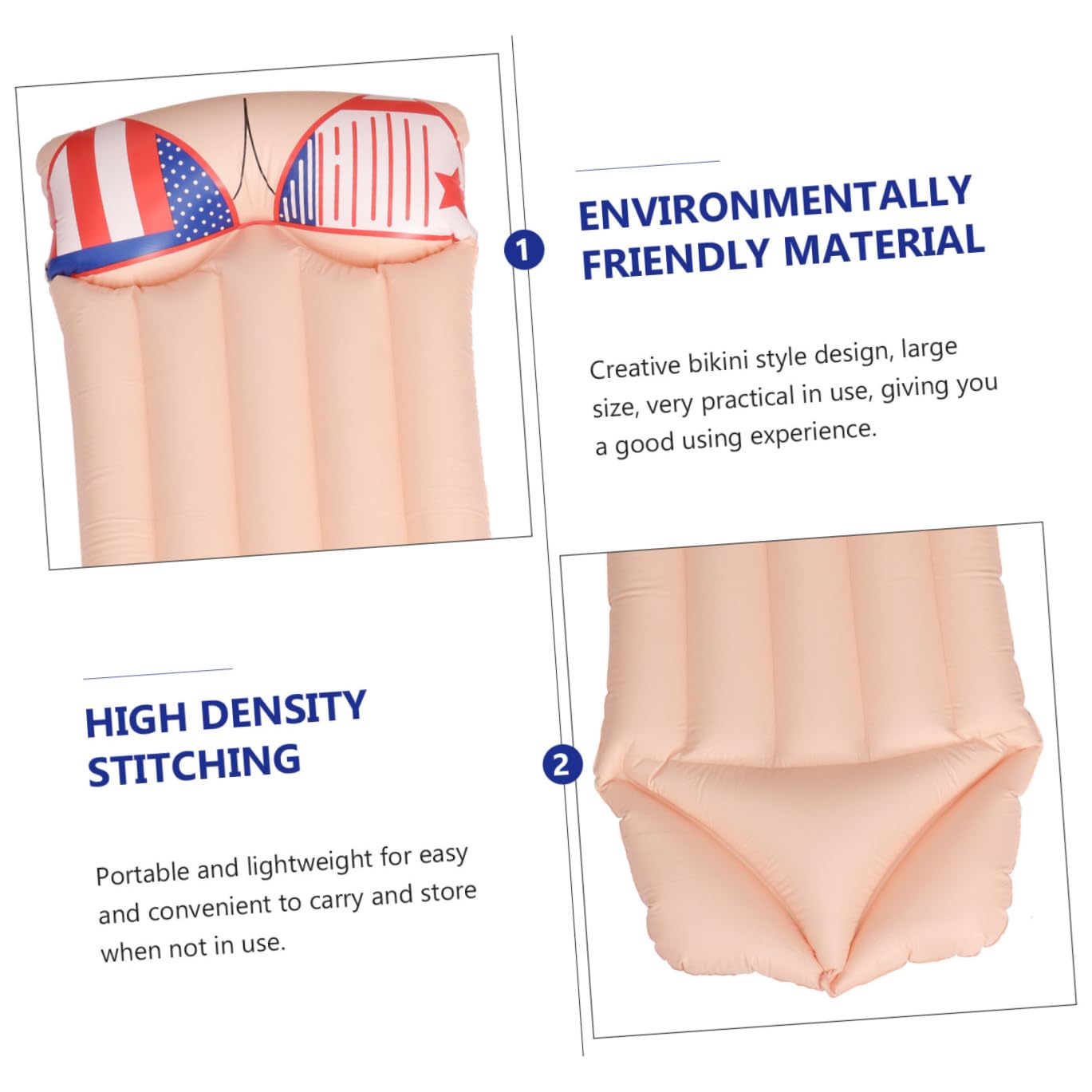 1 Pieza Colchón Inflable de Natación con Estilo Bikini Inflable para Piscina Colchoneta de Agua
