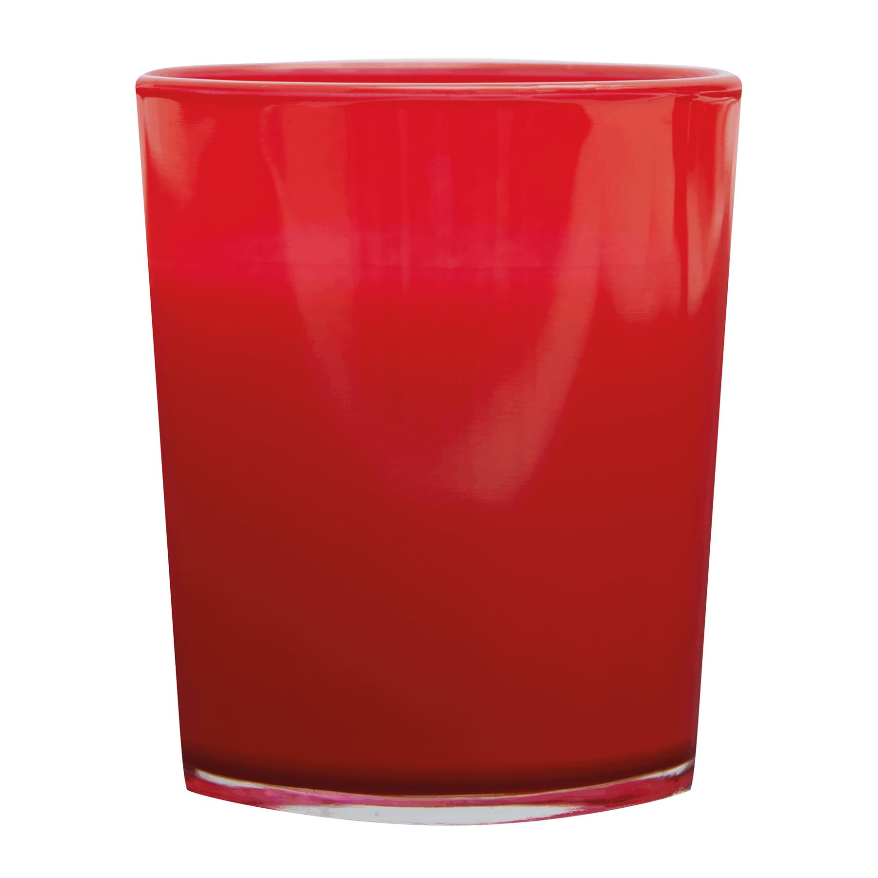 Preiswert&Gut Kerzen im Glas rot 25er Set mit langer Brenndauer für Tischdekoration Wohnraum und Feste dekorative Wachs Dekokerzen Durchmesser 5,5 cm Höhe 6,6 cm