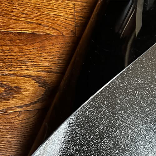Image of Office Desk Chair Mat - PVC Mat for Hard Floor Protection, Black, 46 Inches x 60 Inches, Made in The USA, Home Office Supplies, Made in The USA
