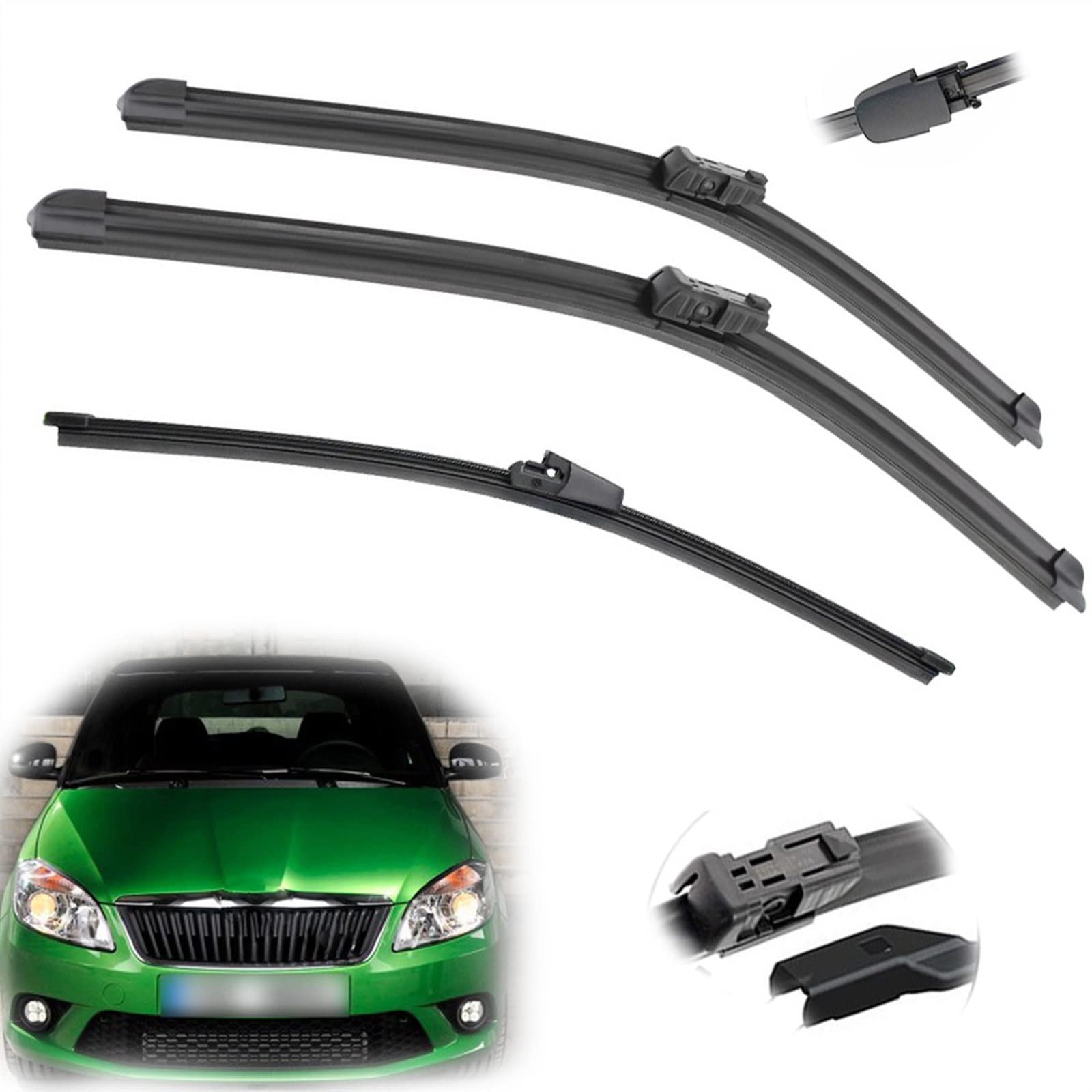 Essuie-glace voiture anti-traces pour pare-brise Fabia 5J 2006-2013