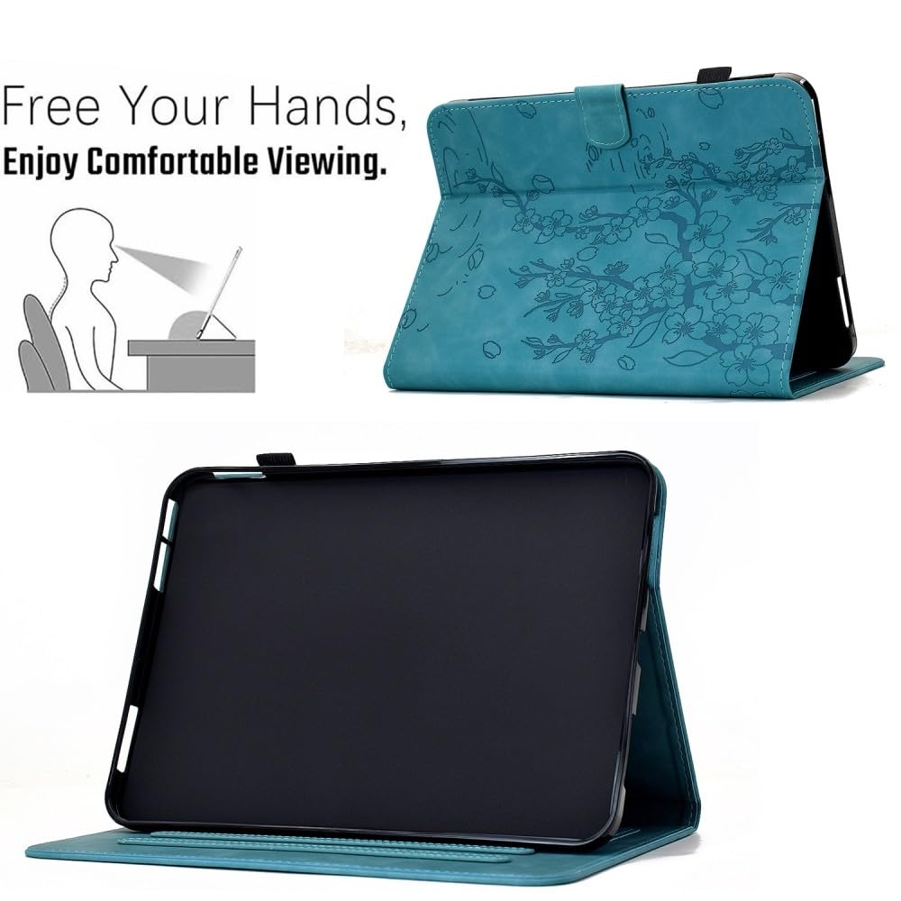 Generic Schutzhülle kompatibel mit Kindle Paperwhite 3 (2015) E-Reader (Farbe: Braun) Leder Smart Case Flip Flower Pattern Cover