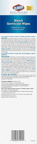 Miniatura 4 de Clorox Pro Healthcare - Toallitas germicidas de lejía, limpieza sanitaria y limpieza industrial, toallitas Clorox Wipes, 50 toallitas envueltas