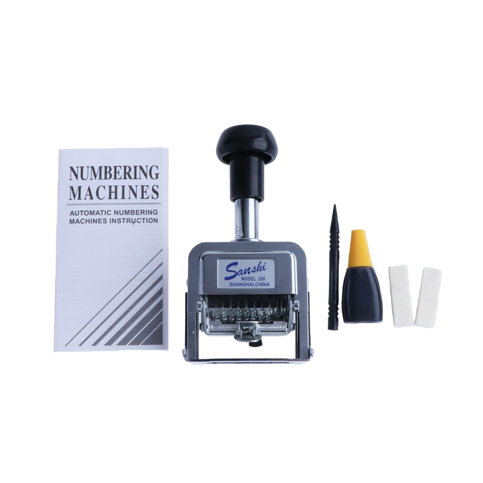 Numéroteuse à Fer, Numérotation Automatique, Tampon Encreur avec Mode de Comptage Individuel pour équipements de Bureau, Scolaires et Commerciaux, 8 Chiffres