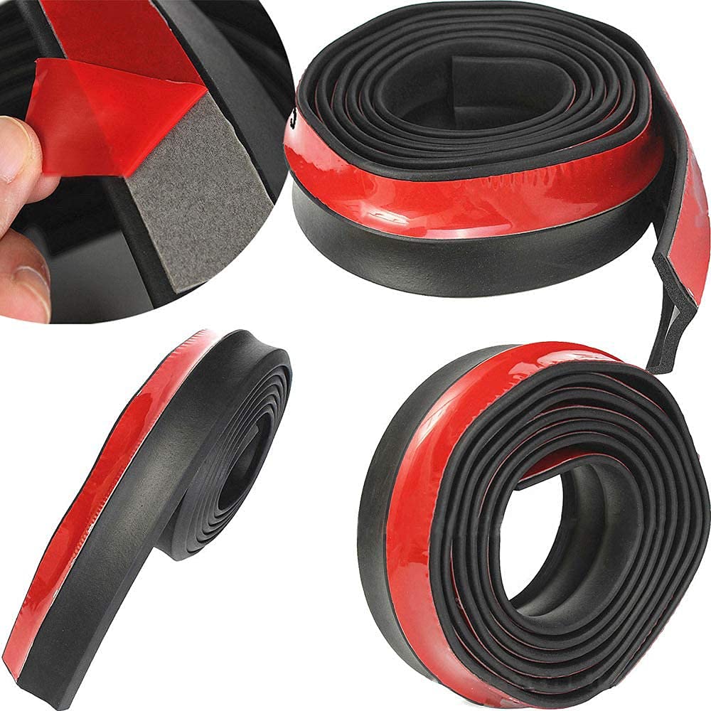 Spoiler Anteriore Universale Rubber Bumper Lip Gomma Paraurti Autoadesivo 2.5M