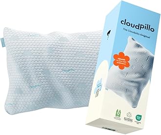 Cloudpillo Memory Foam Pillow - Luxury Ergonomic Headrest for Neck and Shoulder Pain Relief, Cooling & Warming Technology, Hypoallergenic Design, Optimal Support & Comfort - Standard Size (48x74 cm)
