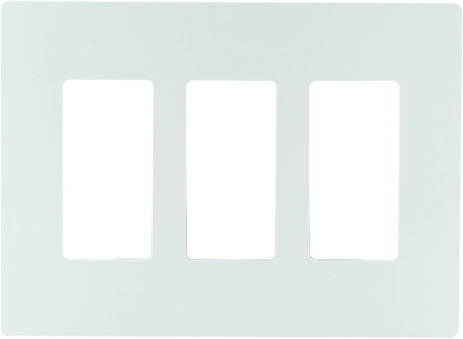 Legrand radiant Screwless Wall Plates for Decorator Rocker Outlets, 3-Gang, White, RWP263WCC6