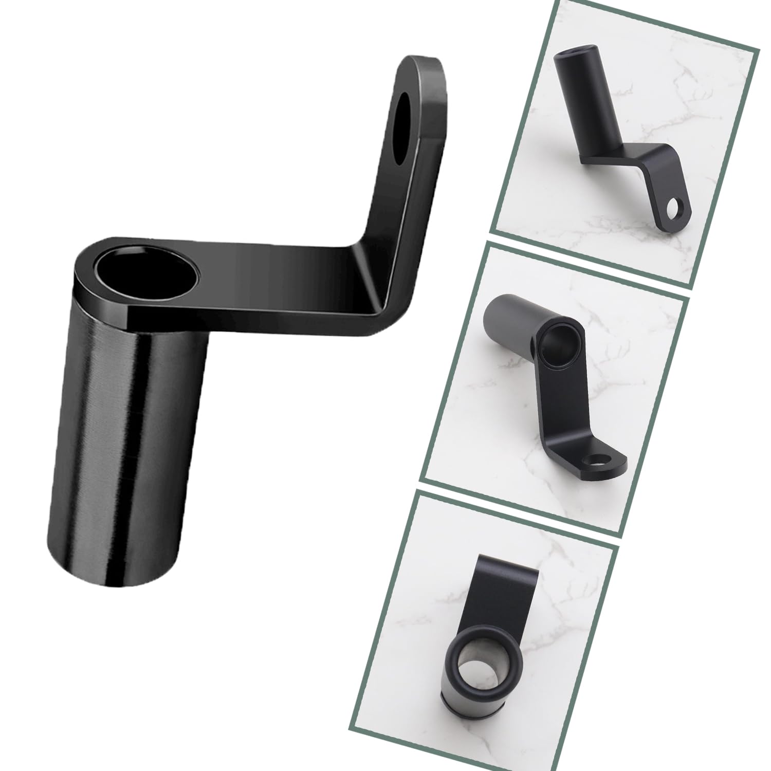 HMLFDC Extension De Guidon De Vélo, Support Motos Extension De Guidon En Aluminium Accessoires Velo Universel Moto Extender Bracket Pour Feux Additionnels Moto, Compteur De Vitesse, GPS, 2 Pièces
