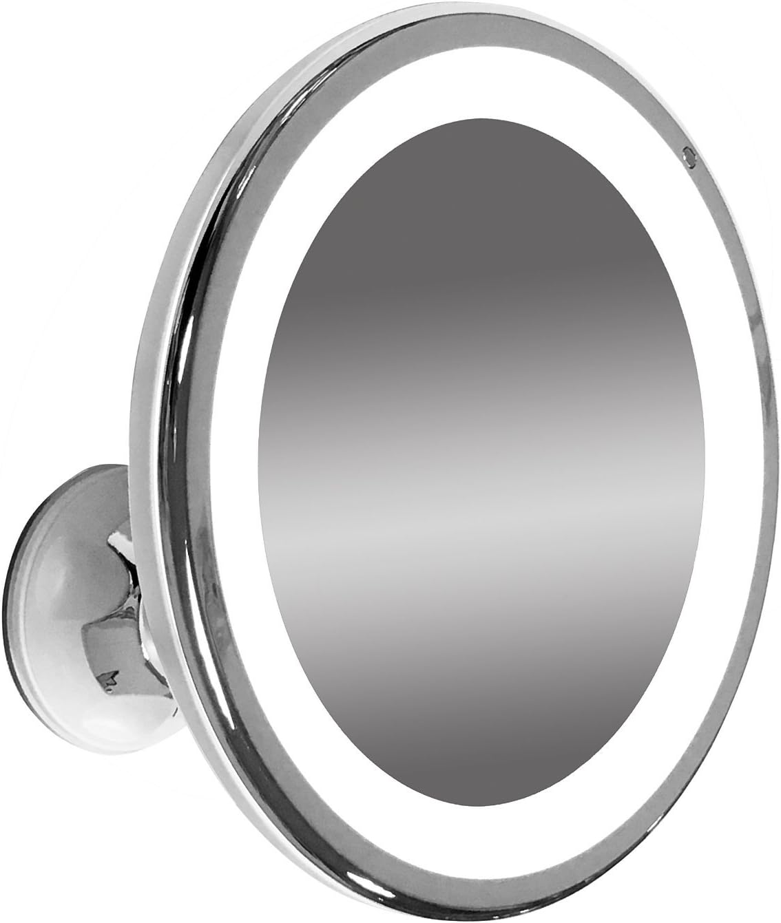 LED Illuminated Adjustable 6” Wide Makeup Mirror (7x Magnification)