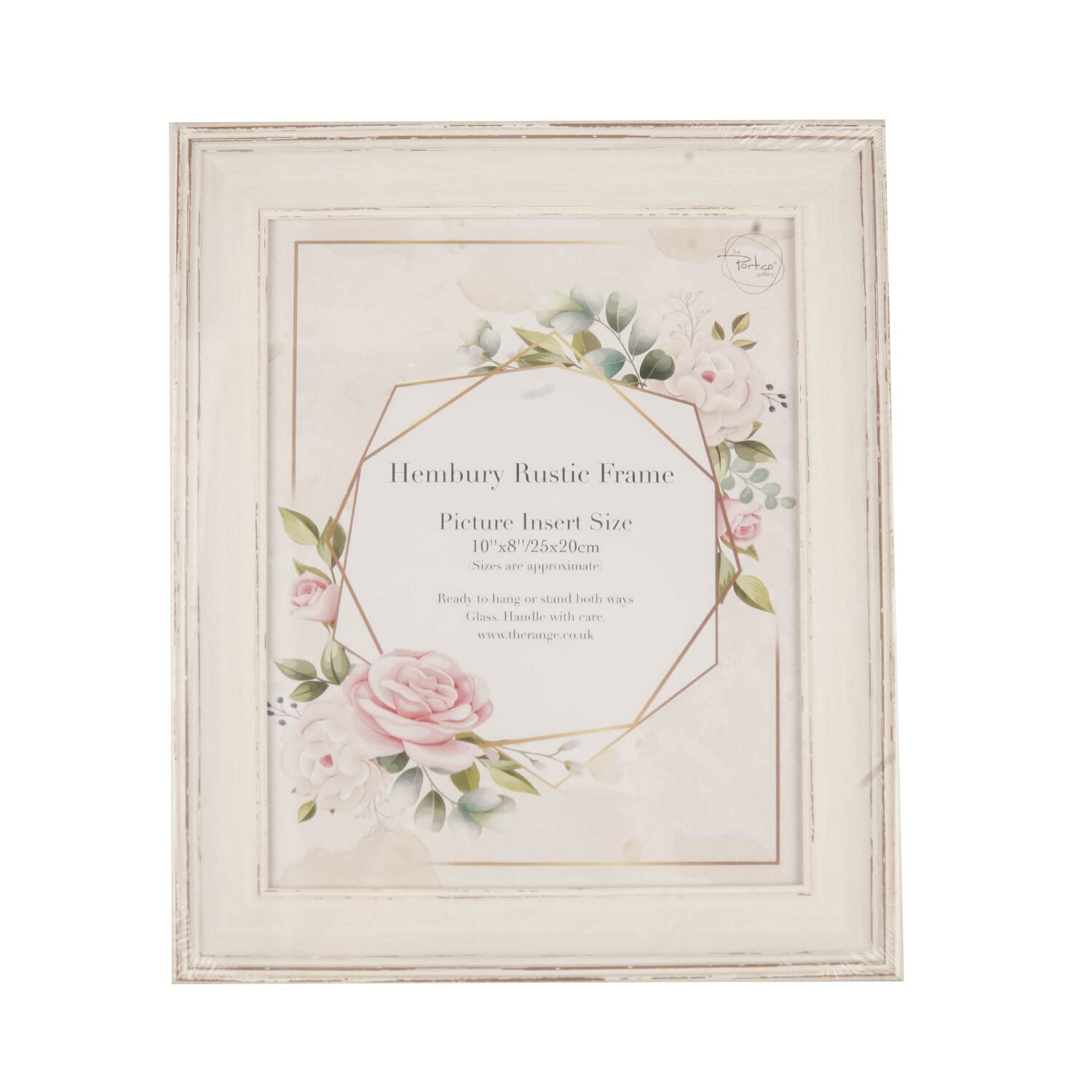 Deenz White Hembury Rustic Vintage Effect Frame Wooden Frame Photo Single Picture Table Frame Wall Hanging Frame (10X8 Inch)