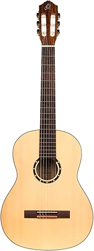 Miniatura 135 de Serie Familiar Guitarra Clásica de Nylon Tamaño 1/4 con Bolsa Tapa de cedro - Natural - Satén