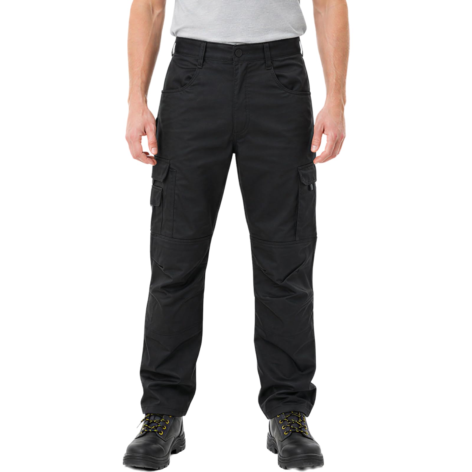 WORK IDEA Herren-Arbeitshose - Camouflage-Hose Herren-Cargohose mit innenliegenden Knietaschen