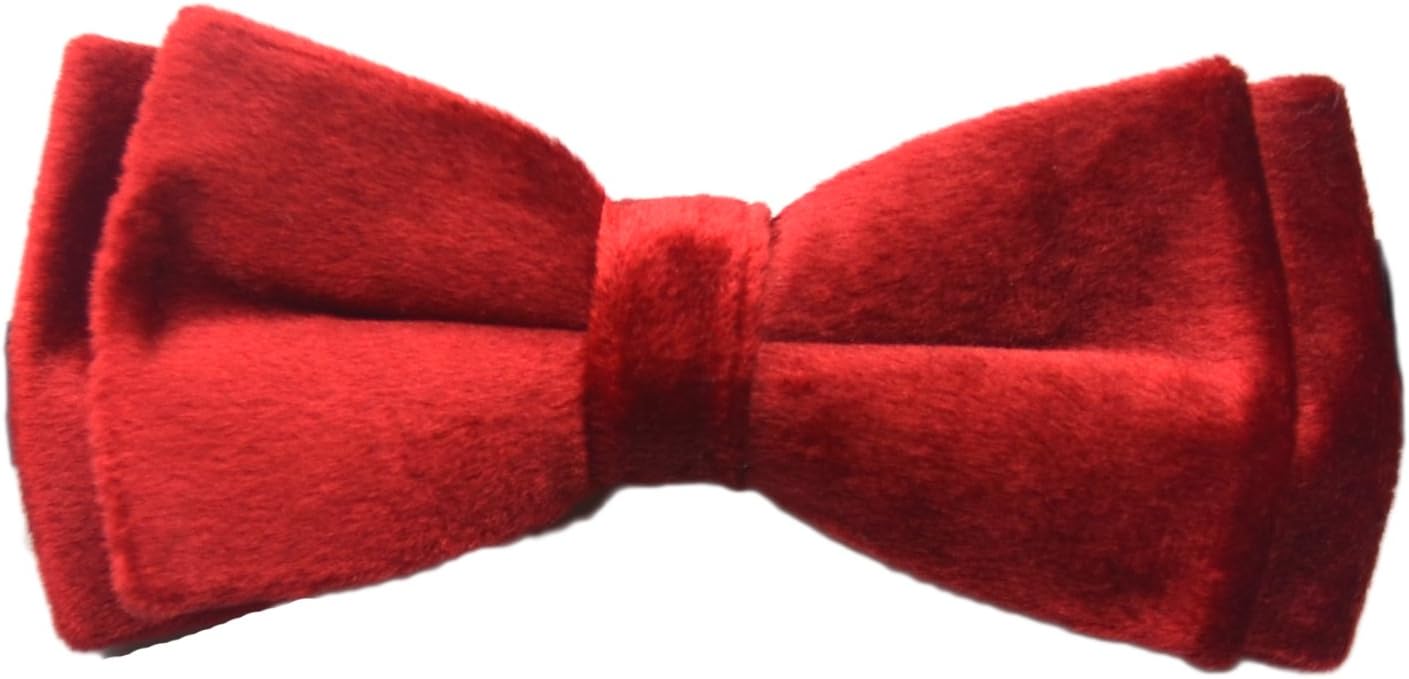 Bow Tie Double Bright Red Silk