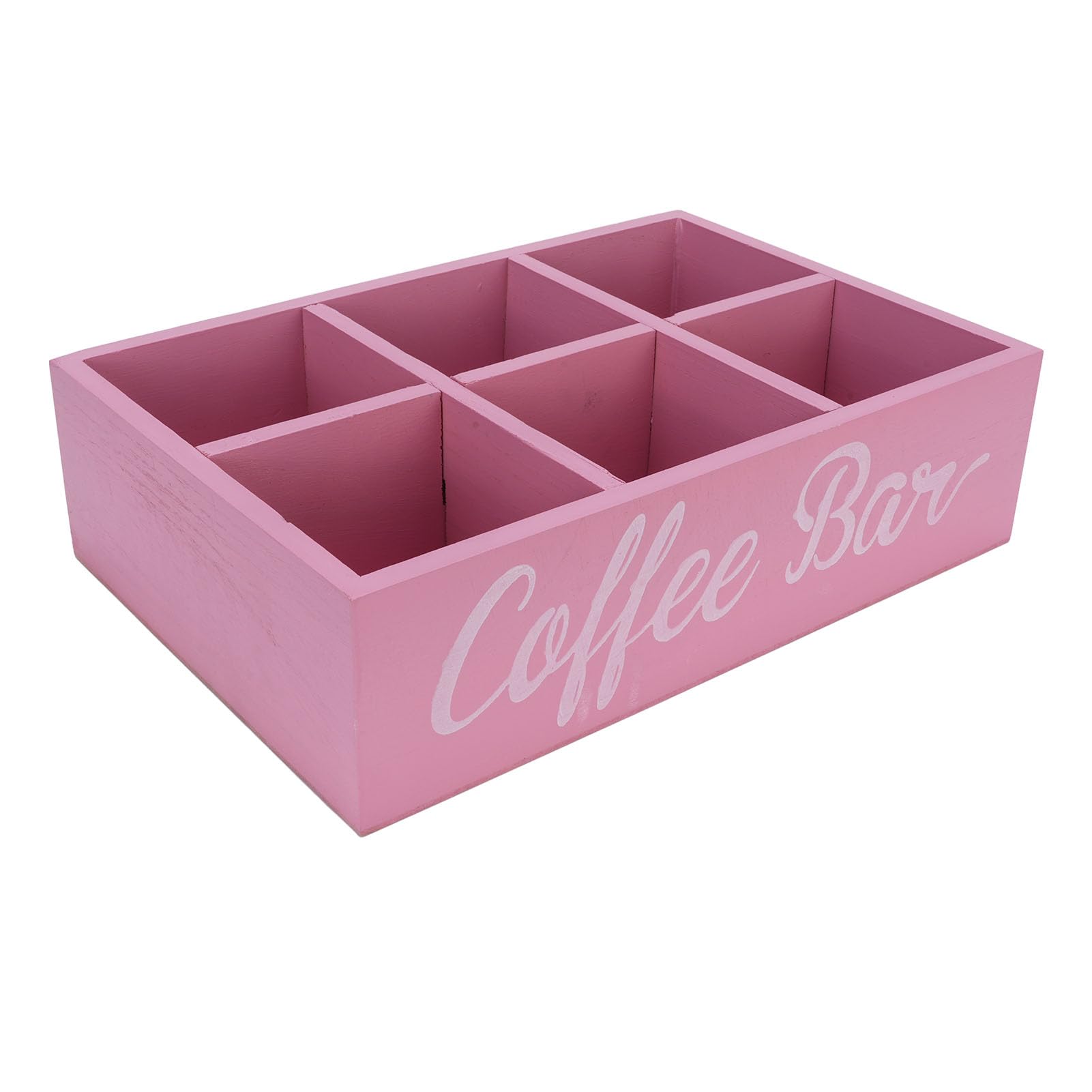 Rangement dosettes de café bois avec 6 compartiments amovibles pour comptoir et cuisine