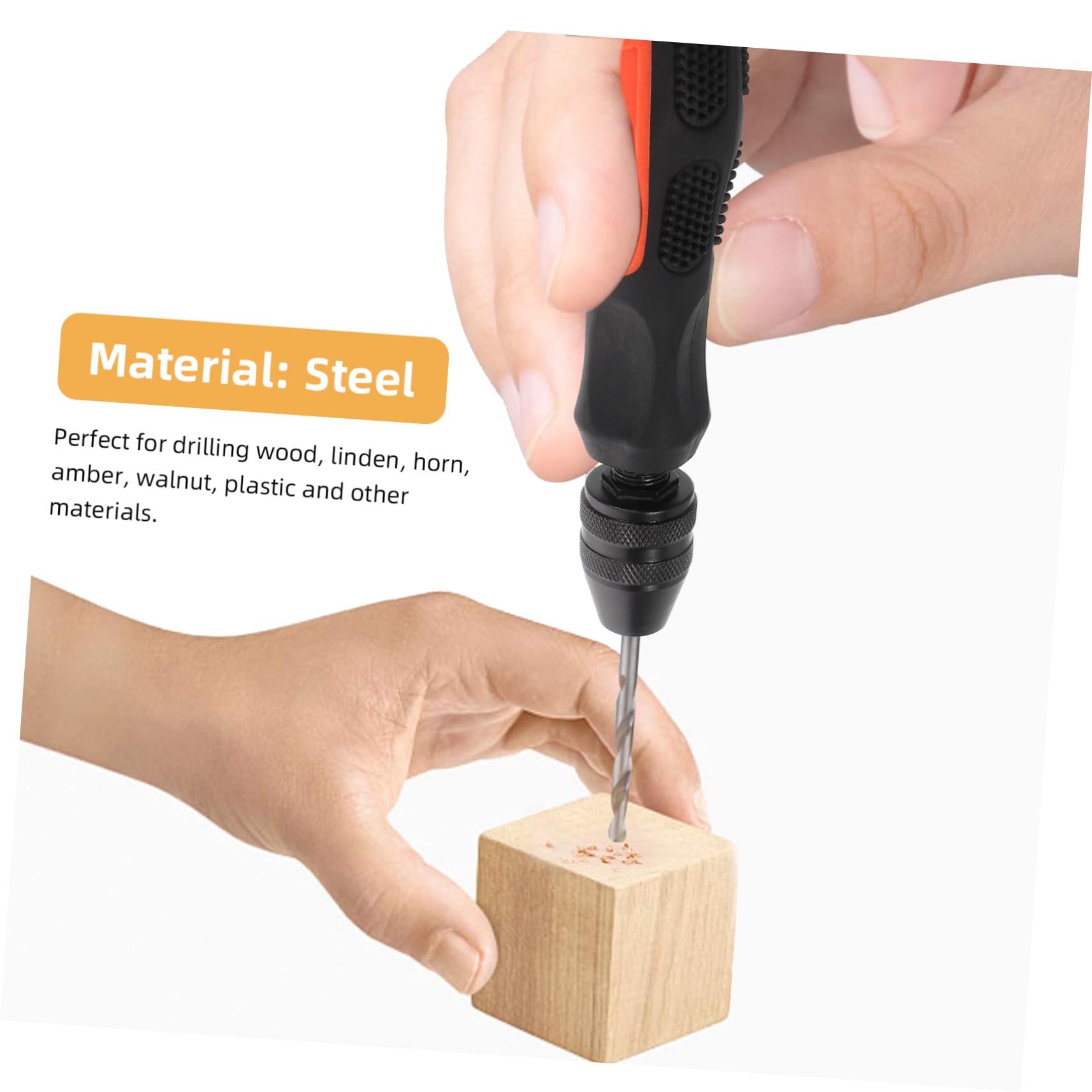 Lurrose Trapano Manuale Portatile Da 3 Pezzi Per Uso Domestico Punte Per Modellismo Piccoli Trapani Artigianato Fori Per Interni Lavorazione Del Legno Modellismo Fai Da Te