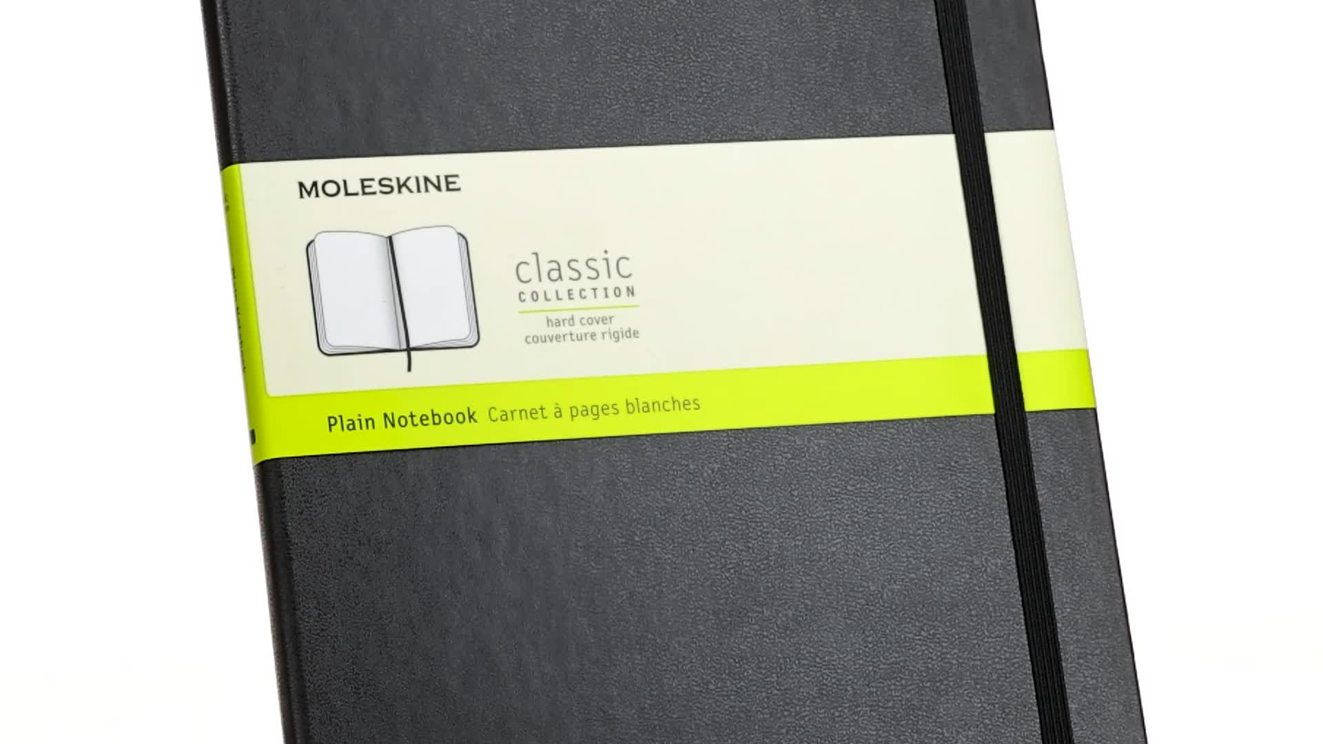 Moleskine Classic Notebook, Extra Large, Plain, Black, Hard Cover