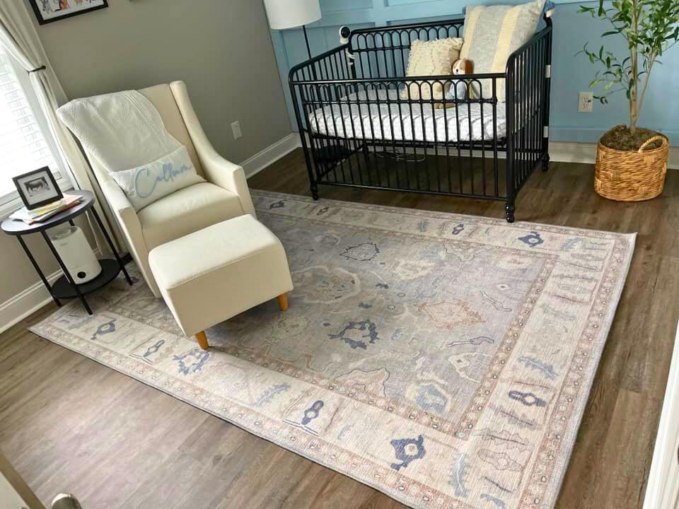 modern oushak rug, vintage turkish grey oriental antique inspired washable extra large area rugs, luxury living room bedroom lounge nursery 9' x 12'
