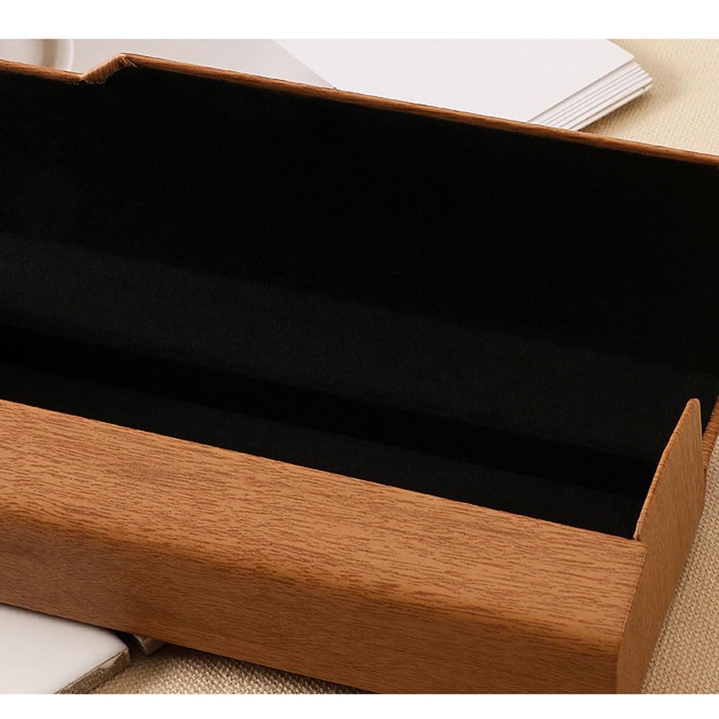 ENGENDER Sonnenbrillenetui Brillenetui, hochwertige tragbare Damen-Ins-Retro-einfache Herren-Aufbewahrungsbox for leichte Augensonnenbrillen