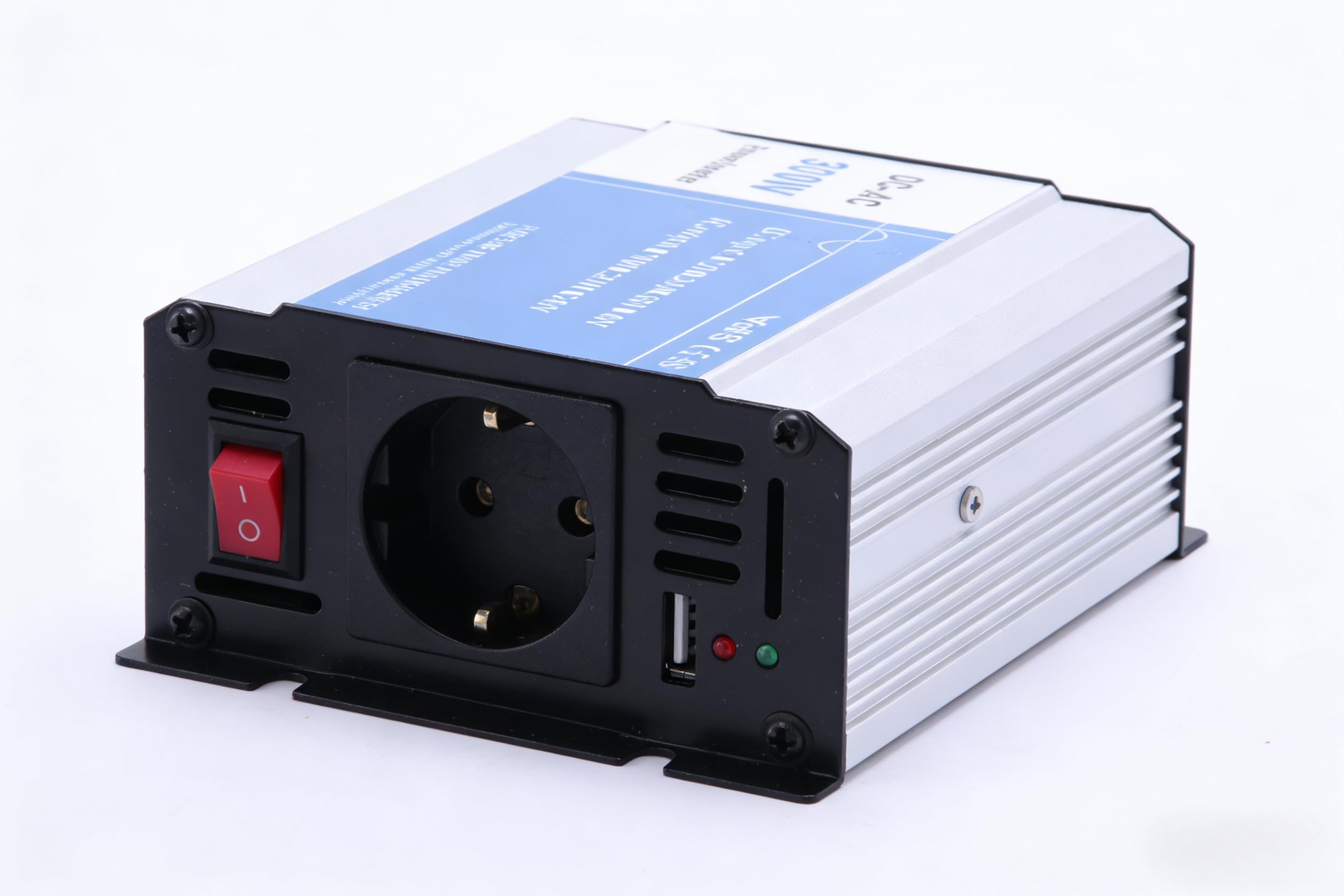 Falownik 300 W 12 V DC do 230 V AC – moc szczytowa 600 W, czysta fala sinusoidalna, inteligentne chłodzenie, wiele funkcji ochronnych