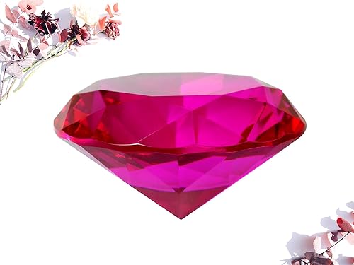 Miniatura 7 de Pisapapeles de cristal con forma de diamante amarillo de 3 pulgadas  3.150 in  Decoración de oficina en casa y decoración de recuerdos de boda con