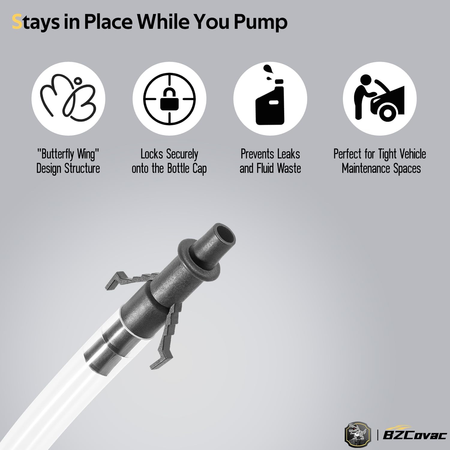 30cc Hand Oil Transfer Pump Fluid Pump for Gallon Bottles and Wide-Mouth Quart Bottles - Transfers Gear Oil, Transmission Fluid, Differential Fluid, and Antifreeze