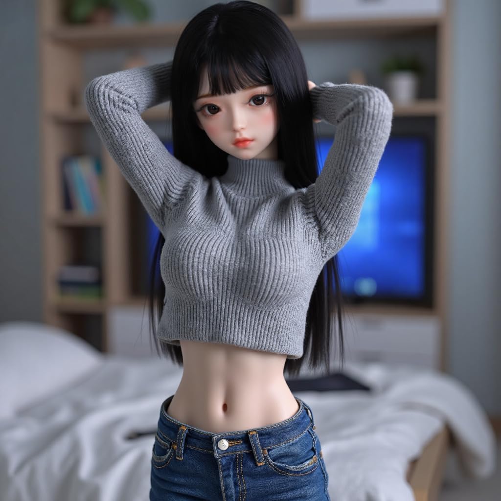 24in Female Seamless Action Figure Silicone, Flexible Female Figure, Suitable for Cosplay Doll/Photography/Art TPE Bodies and Heads, Wigs Non-Picture Hair and Clothes 6LBS (60c-m Nature)