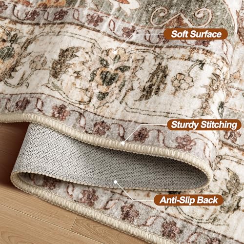 Image of Tangsoo Oriental 3x10 Washable Runner Rugs for Hallway, Runner Rug Non Slip