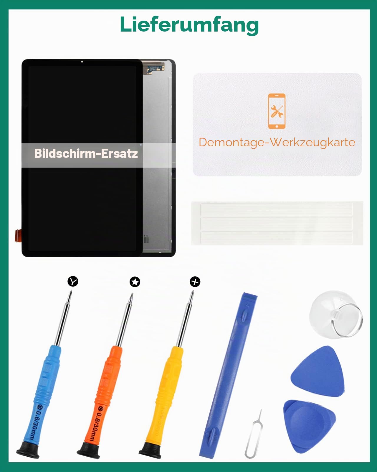 Ersatz für Samsung Galaxy Tab S6 Lite P610 SM-P610 SM-P615 10,4 Zoll LCD Display Touchscreen Digitizer Glas Montage Reparatur Teile