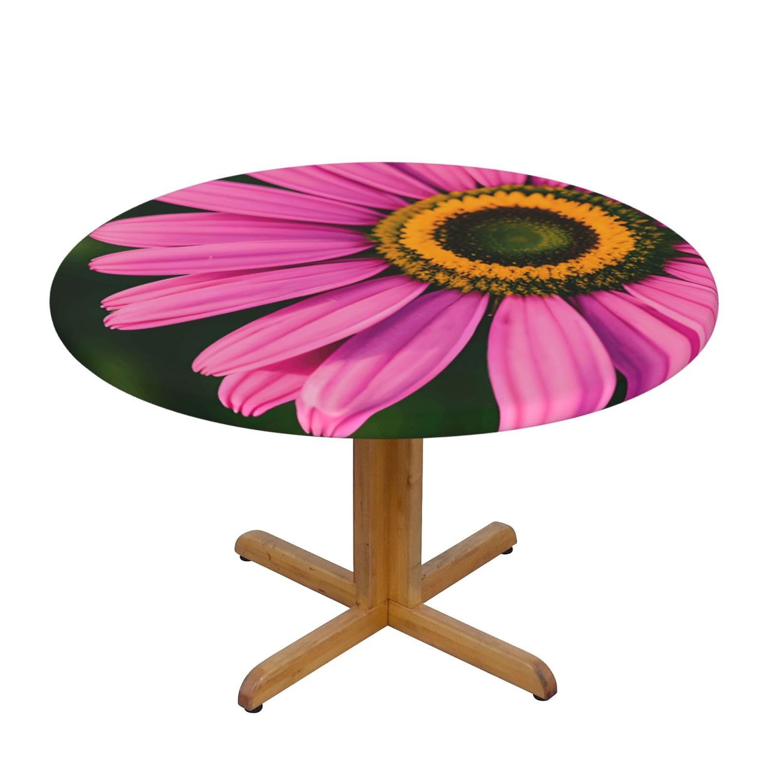 Beauty Daisy 1 Print Wipe Clean Oval Tablecloth Stain-Resistant Dining Table Accessories Table Protector For Home