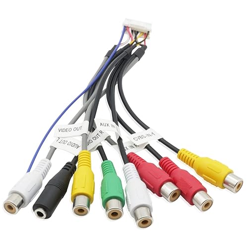 Miniatura 8 de Adaptador de arnés de cableado de radio RCA de radio estéreo de 20 pines RCA para radio Android