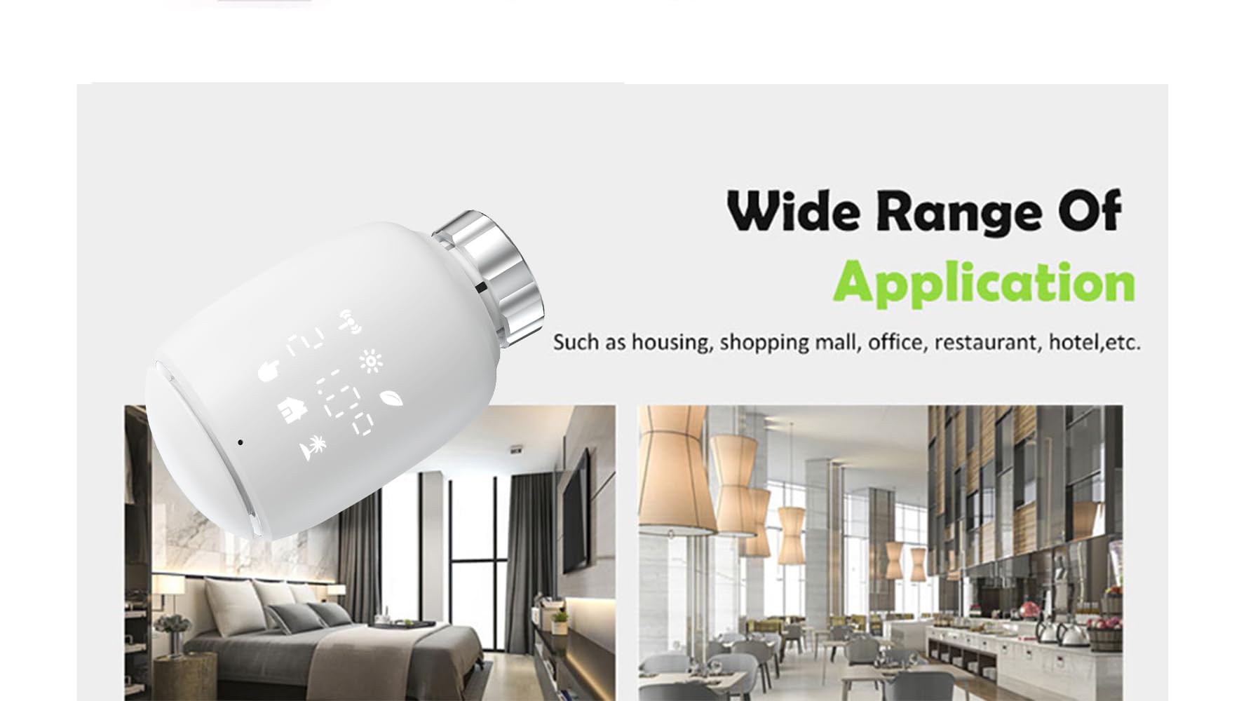 Zigbee termostat zawór chłodnicy, eTRV, rozmiar kompatybilny z większością zaworów, Alexa, Googlehome sterowanie głosowe 6 szt