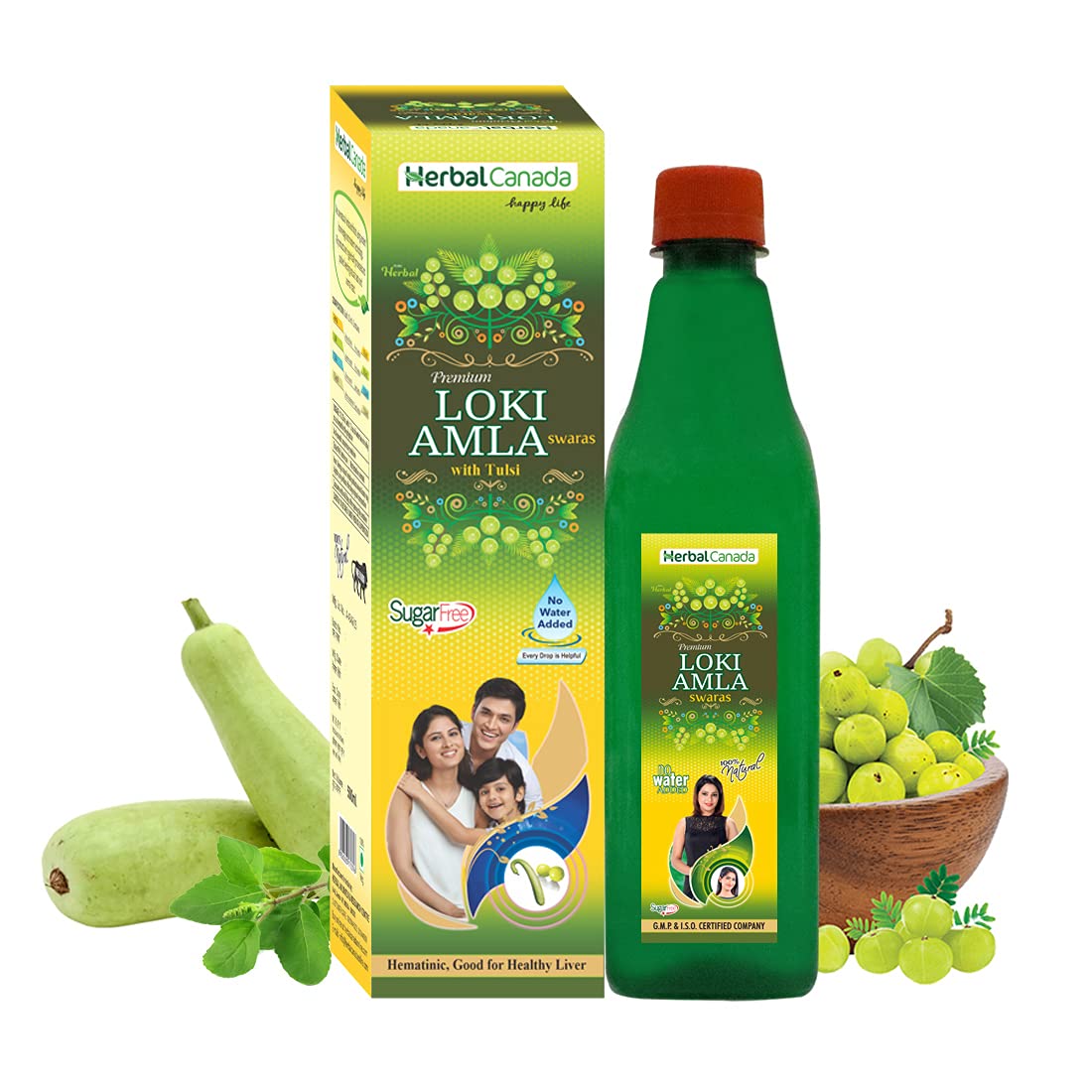 Herbal Canada Lauki Amla | For Men & Women | Immunity Booster | Helpful in Digestion | 100% Natural (1L) (Pack of 3)