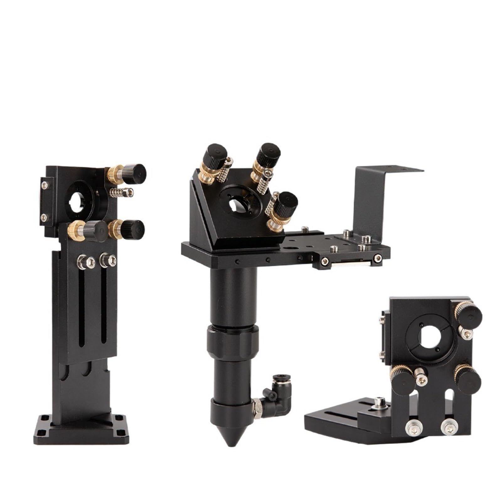 CO2 Laser Head Set Lens D18 FL38.1 D20 FL50.8/63.5/101.6mm Integrative Mount Dia25 Mirror for Laser Cutting Machine(1st Mirror Mount)